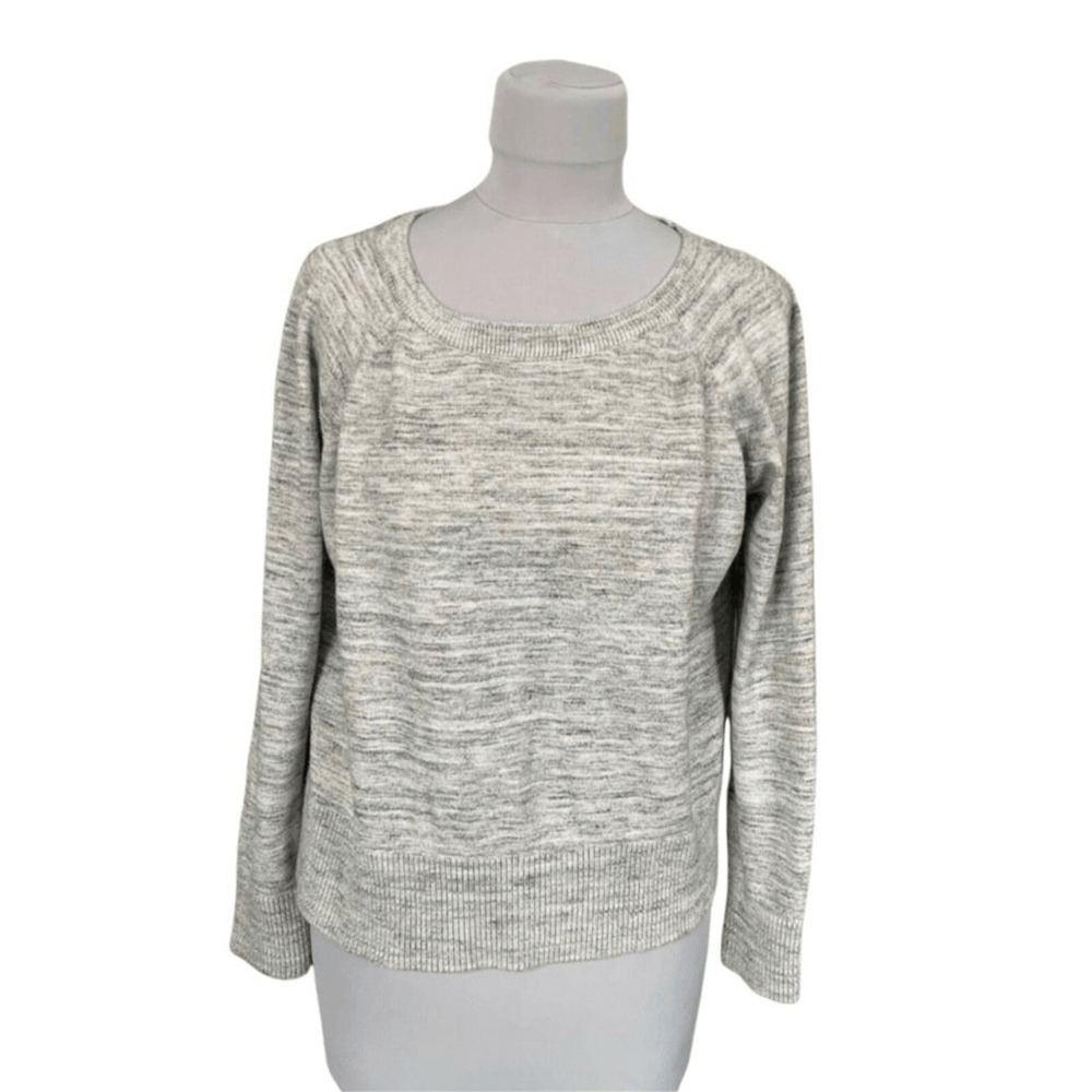 Lou & Grey Gray Marled Top Womens Medium Long Sleeve Pullover Athleisure